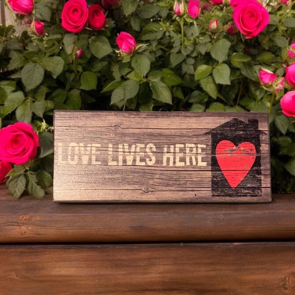 Love lives here wall decor